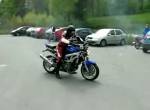 Burnout mit dem Motorrad