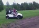 Golfcart hebt ab