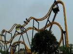 Batman The Ride onride at Six Flags Fiesta Texas